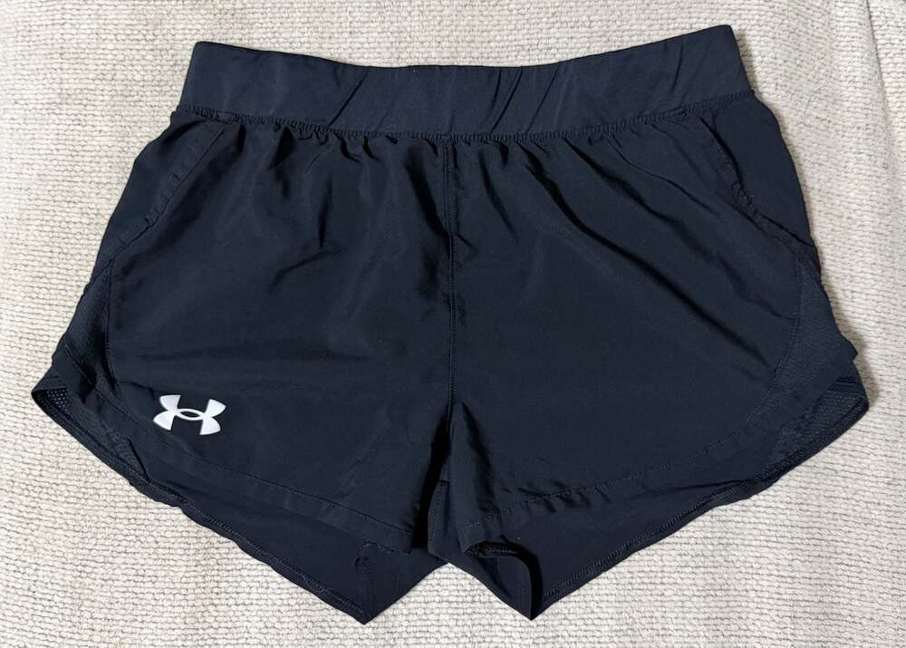 Under Armour Girls' shorts Fly By Athletic Running Shorts Black Size YLG
